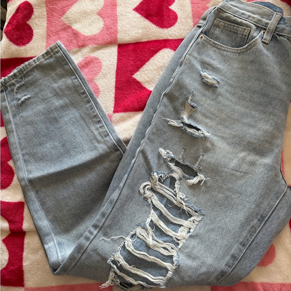 Distressed Light Blue Women's Jeans